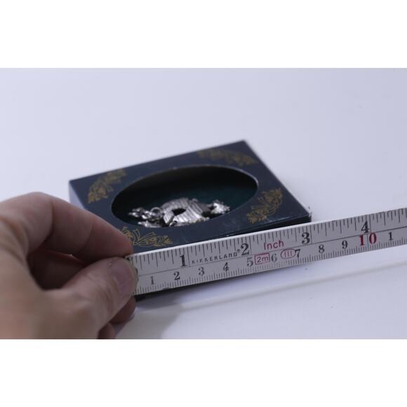 Noah's Ark with Hanging Animal Charms, Silver Brooch, Jewelry, Eye-catching - Picture 3 of 3